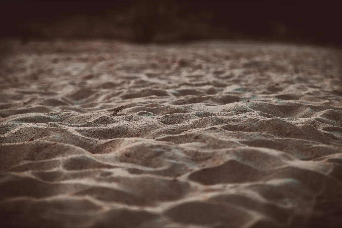 Wind-shaped sand, up close